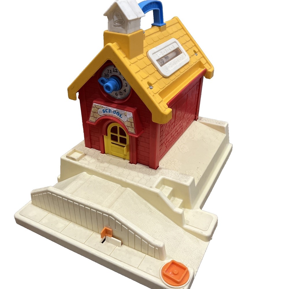 Vintage 1988 Fisher Price Little People School House 2550 House Only 80s Toys